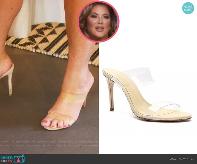 Schutz Ariella Sandals worn by Emily Simpson on The Real Housewives of Orange County