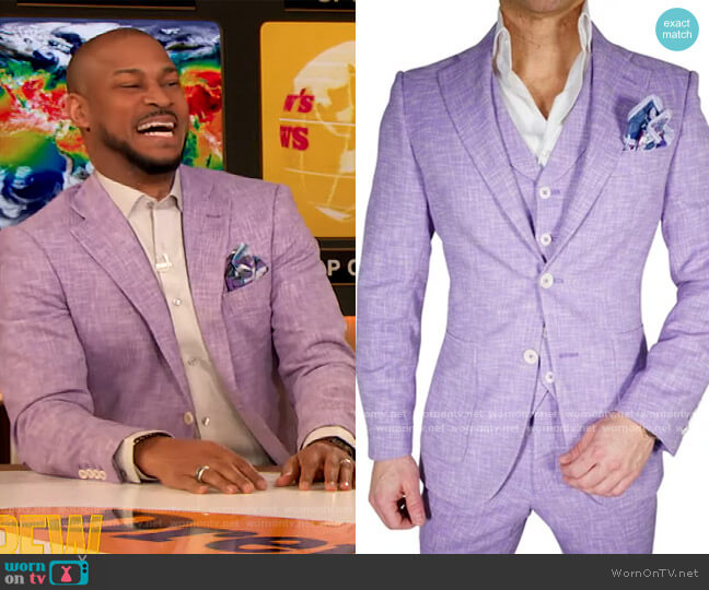 Sebastian Cruz Lavender Lino Tweed Jacket