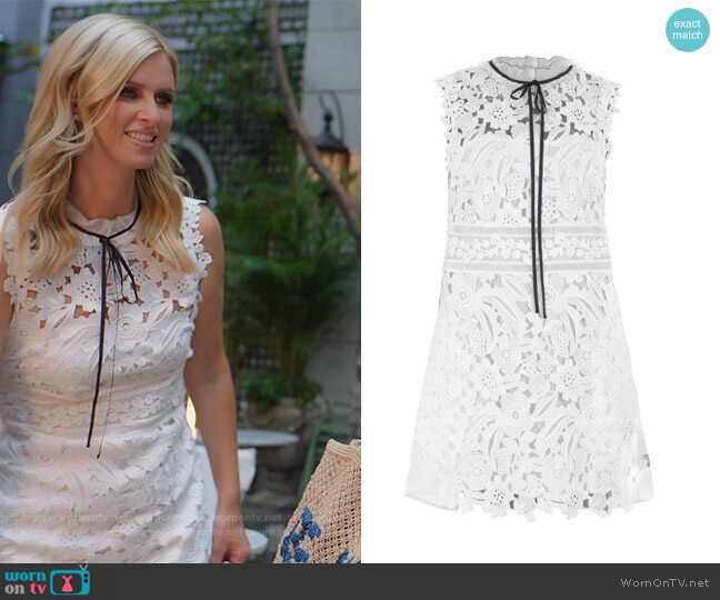 Self Portrait Bow Detailed Floral Lace Dress worn by Nicky Hilton Rothschild on Paris in Love