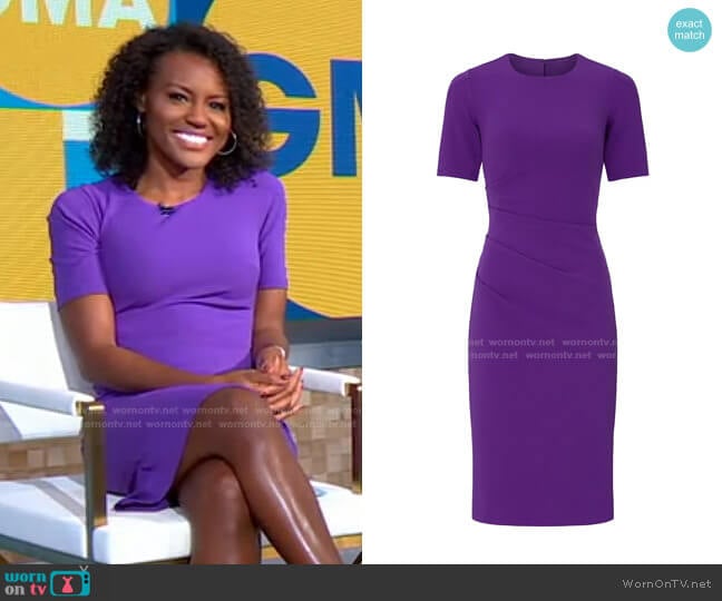 Slate & Willow Crew Neck Sheath Dress worn by Janai Norman on Good Morning America