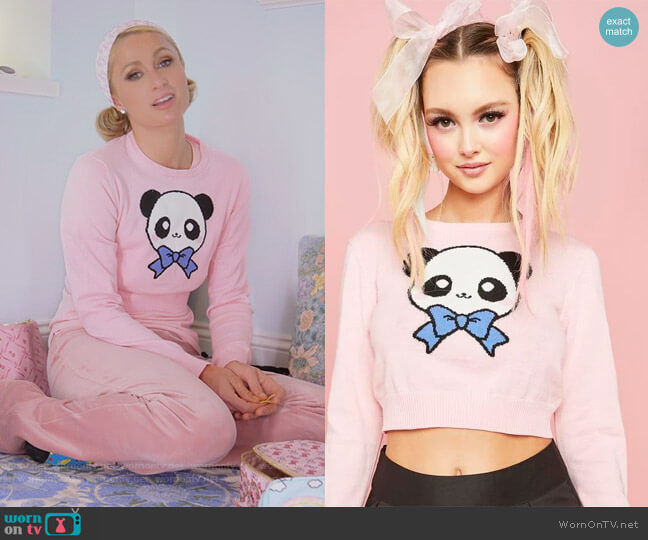 Sugar Thrillz Sweet Huggable Honey Sweater worn by Paris Hilton on Paris in Love