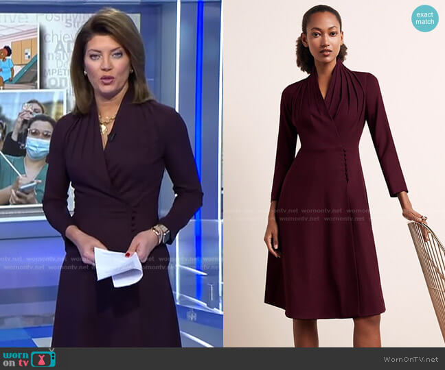 The Fold Battersea Dress worn by Norah O'Donnell on CBS Evening News
