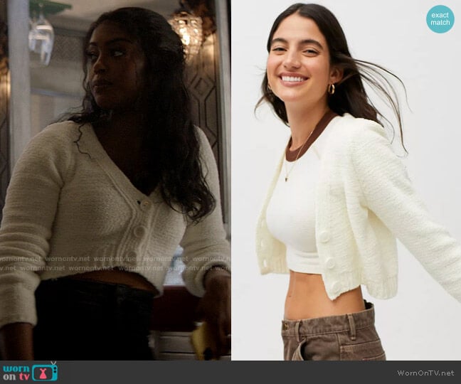 Urban Outfitters Dina Cardigan in Ivory worn by Ryan Wilder (Javicia Leslie) on Batwoman