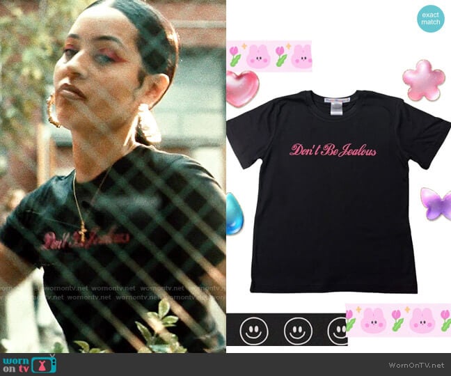 Vanna Youngstein Don't Be Jel Tee worn by Maddy Perez (Alexa Demie) on Euphoria