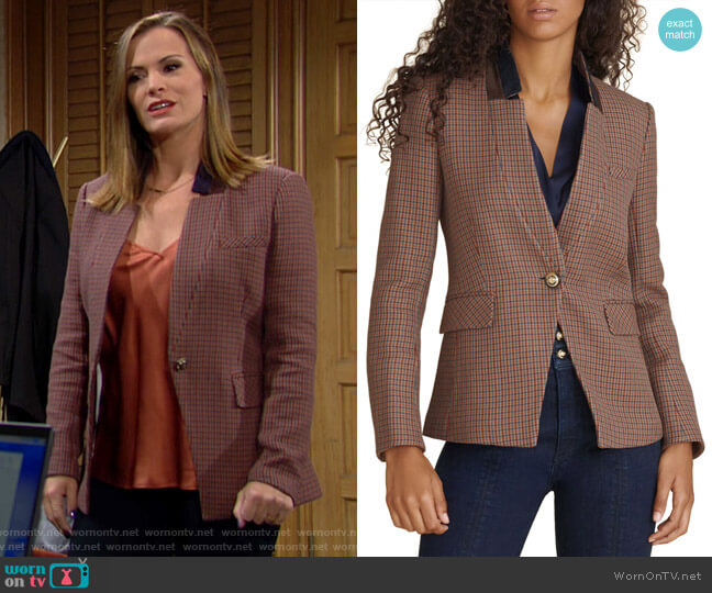 Veronica Beard Upcollar Dickey Jacket worn by Chelsea Lawson (Melissa Claire Egan) on The Young and the Restless