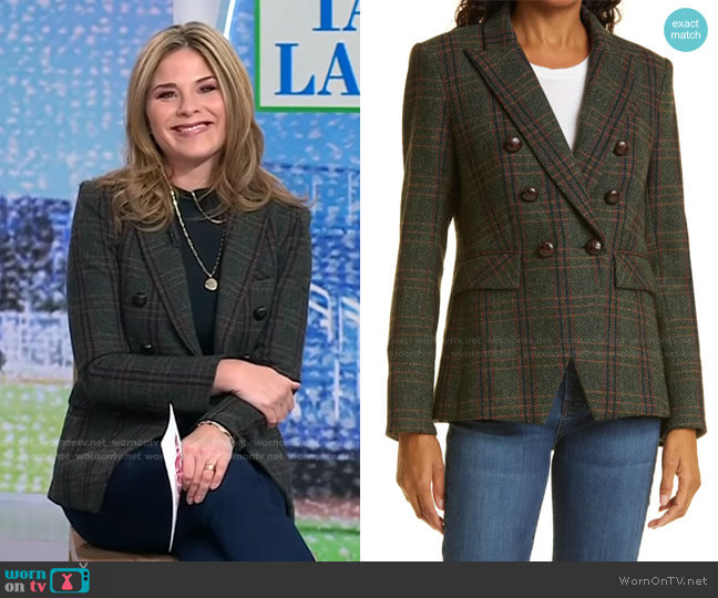 Veronica Beard Miller Dickey Virgin Wool Blazer worn by Jenna Bush Hager on Today