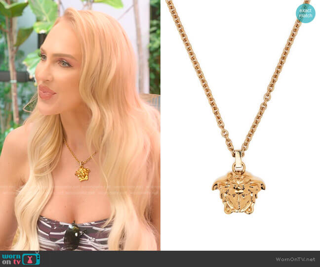 Versace Medusa pendant necklace worn by Christine Quinn on Selling Sunset