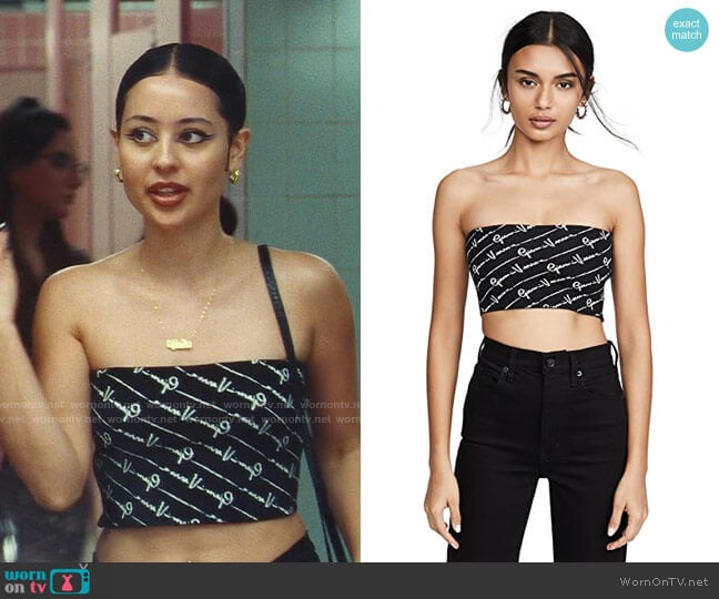 Versace Knit Tube Top worn by Maddy Perez (Alexa Demie) on Euphoria