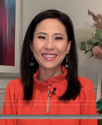 Vicky’s orange ruffle top on Today