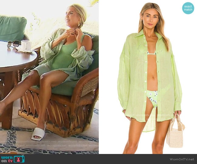 Vitamin A Playa Shirt Dress worn by Dr. Jen Armstrong on The Real Housewives of Orange County