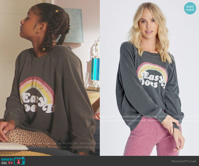 Wildfox Easy Does It Sommers Sweatshirt worn by Aubrey Williams (Dani Lane) on Kenan