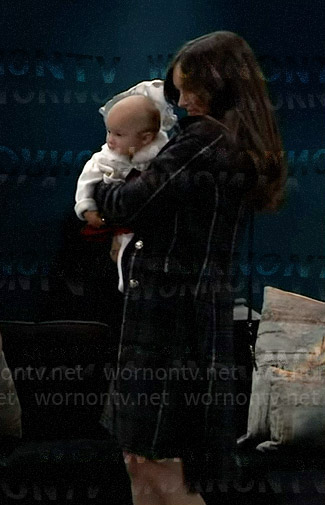 Willow’s grey plaid coat on General Hospital