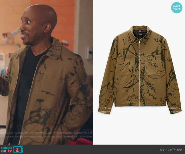 Zara Abstract Print Jacket worn by Gary Williams (Chris Redd) on Kenan