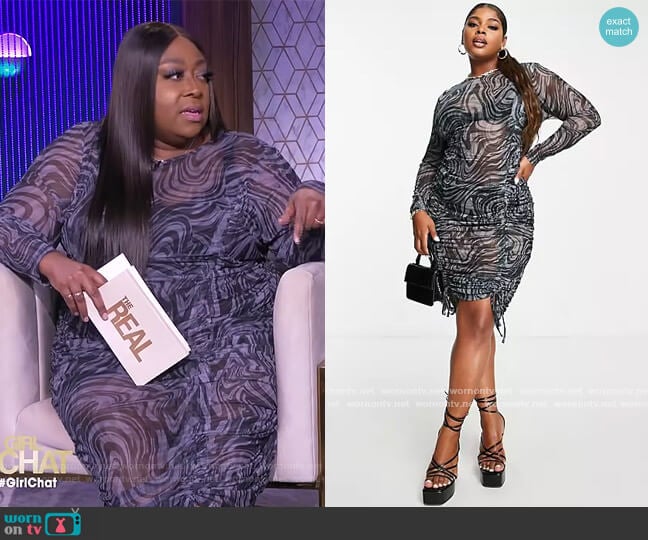 ASOS Curve Long Sleeve Dress worn by Loni Love on The Real