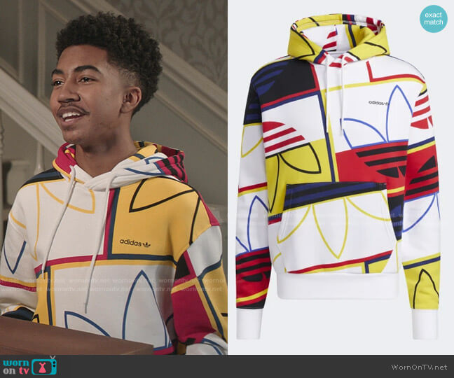 Adidas Logo Play Hoodie worn by Jack Johnson (Miles Brown) on Black-ish