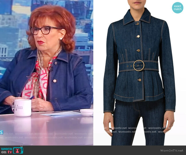 Akris Punto Belted Denim Jacket worn by Joy Behar on The View