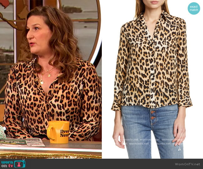 Alice + Olivia Eloise Leopard Print Blouse