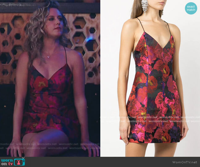 Alice + Olivia Tayla Cross Back Dress worn by Tami (Taylor Louderman) on Kenan