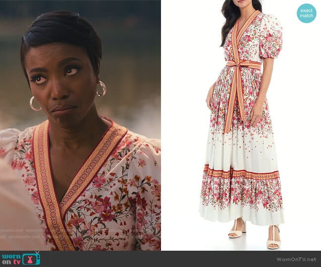 Antonio Melani x Kimberly Whitman Mari Floral Maxi Dress worn by Helen Decatur (Heather Headley) on Sweet Magnolias