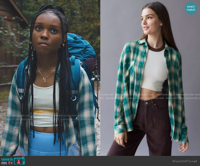 BDG Keanu Flannel Button-Down Shirt worn by Naomi McDuffie (Kaci Walfall) on Naomi
