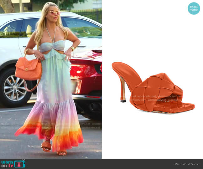 Bottega Veneta BV Lido Slide Sandal worn by Alexia Echevarria (Alexia Echevarria) on The Real Housewives of Miami