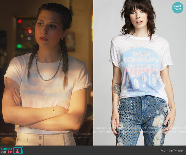 Recycled Karma Bad Company 1976 Concert Return Tee worn by Nomi Segal (Emily Arlook) on Grown-ish