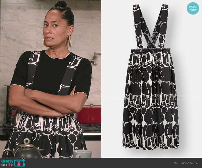 Comme Des Garçons Bearbrick Suspender Skirt worn by Rainbow Johnson (Tracee Ellis Ross) on Black-ish