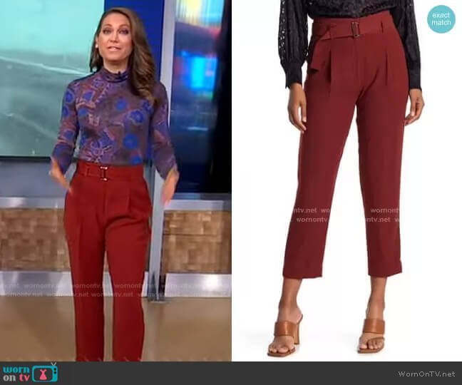 Reiss Cacey Pleated Front Trousers worn by Ginger Zee on Good Morning America