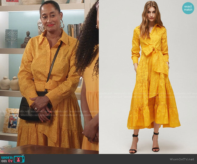 Carolina Herrera Taffeta Dress worn by Rainbow Johnson (Tracee Ellis Ross) on Black-ish