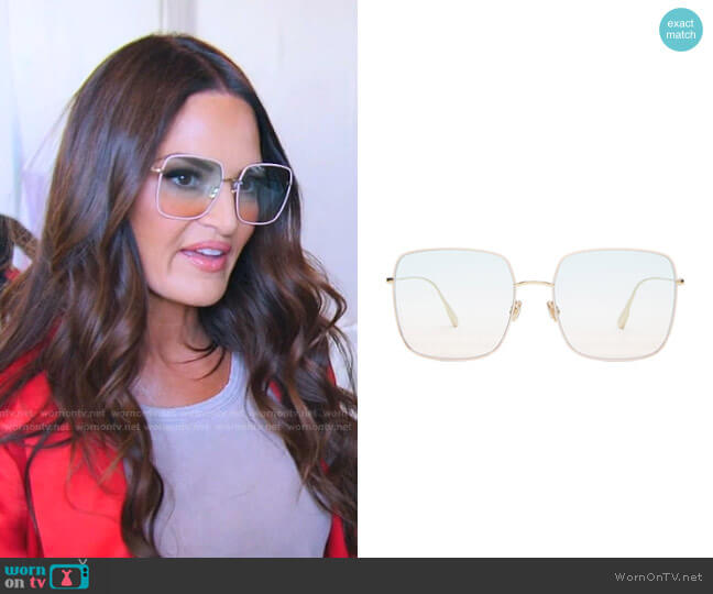 Dior Diorstellaire1 Square Sunglasses worn by Lisa Barlow on The Real Housewives of Salt Lake City