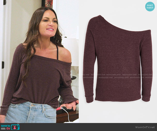 Enza Costa Off Shoulder Top worn by Lisa Barlow on The Real Housewives of Salt Lake City