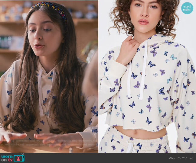Forever 21 Butterfly Print Hoodie