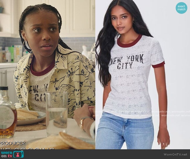 Forever 21 New York City Graphic Tee worn by Naomi McDuffie (Kaci Walfall) on Naomi