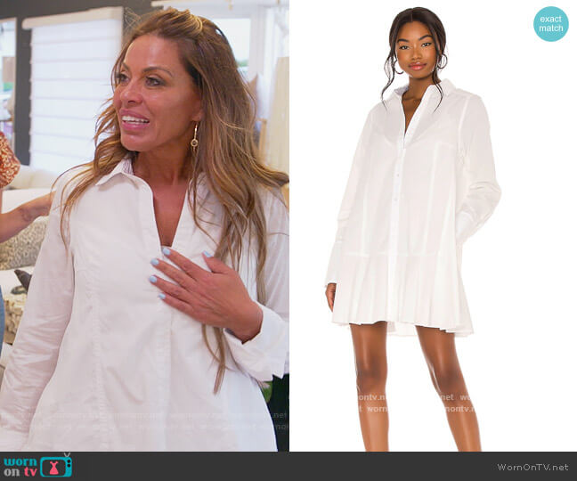 Free People All For You Shirt Dress worn by Dolores Catania on The Real Housewives of New Jersey