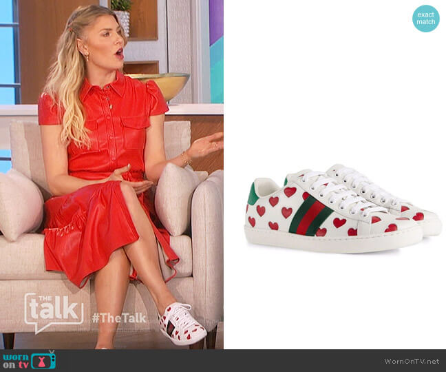 Gucci Ace Lace-up Sneakers worn by Amanda Kloots on The Talk