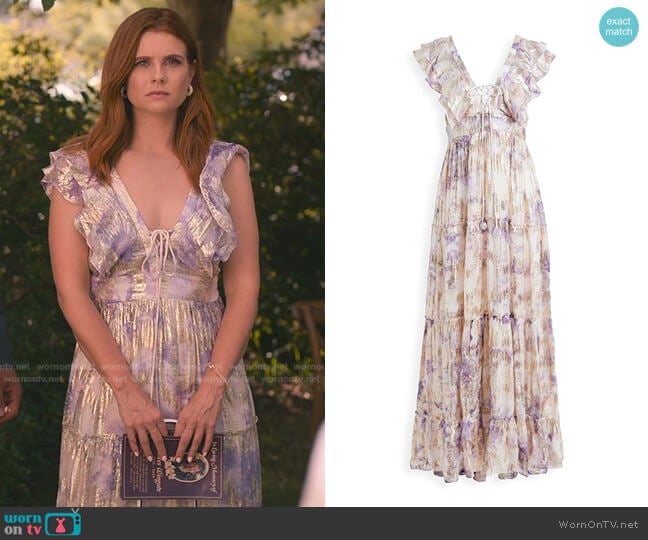 Hemant and Nandita Vivir Long Dress worn by Maddie Townsend (JoAnna Garcia Swisher) on Sweet Magnolias