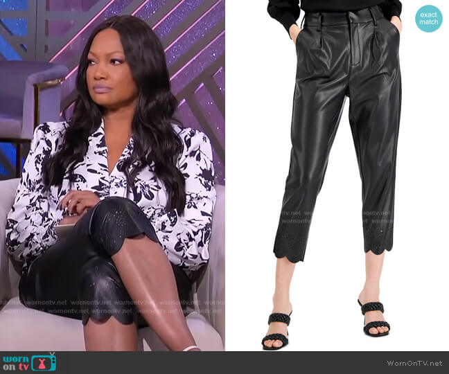 INC International Concepts High-Waist Faux-Leather Pants worn by Garcelle Beauvais on The Real