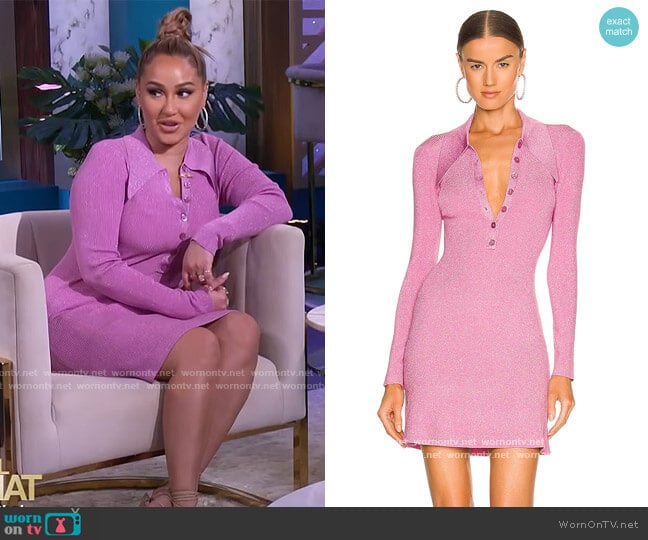 JoosTricot Mini Polo Dress worn by Adrienne Houghton on The Real