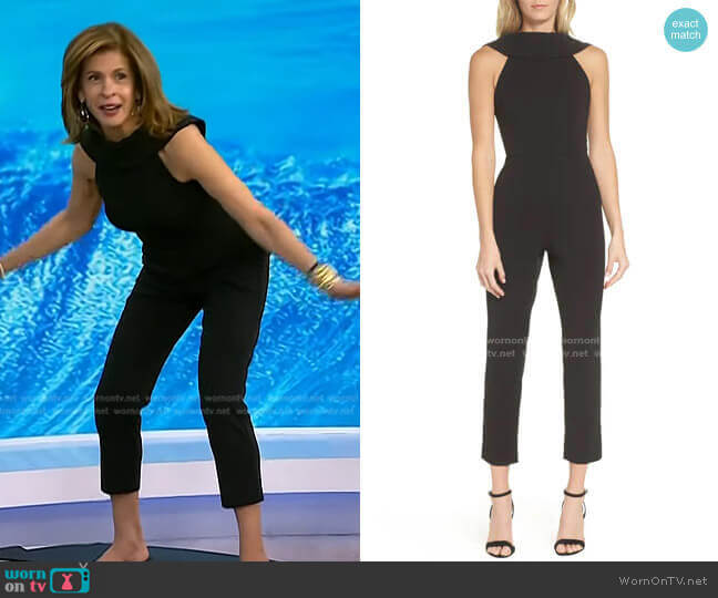 Adrianna Papell Knit Crepe Roll Neck Jumpsuit worn by Hoda Kotb on Today