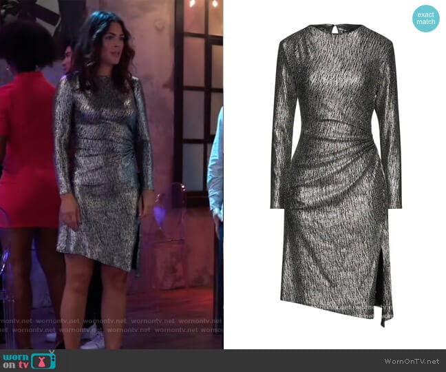 Maje Elegant Dress worn by Britt Westbourne (Kelly Thiebaud) on General Hospital