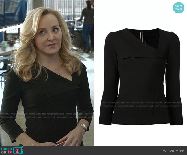 Roland Mouret Mayfly Top worn by Marissa Morgan (Geneva Carr) on Bull