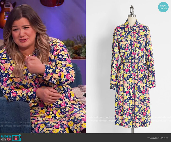 Modcloth What in Carnation Western Shirt Dress worn by Kelly Clarkson on The Kelly Clarkson Show