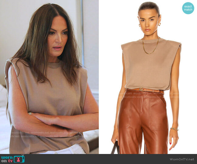 LouLou Studio Prince Top worn by Lisa Barlow on The Real Housewives of Salt Lake City