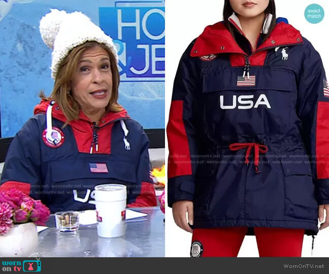 Polo Ralph Lauren x Team USA Opening Ceremony Anorak worn by Hoda Kotb on Today