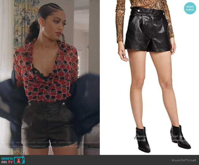 Paige Colima Shorts worn by Olivia Baker (Samantha Logan) on All American