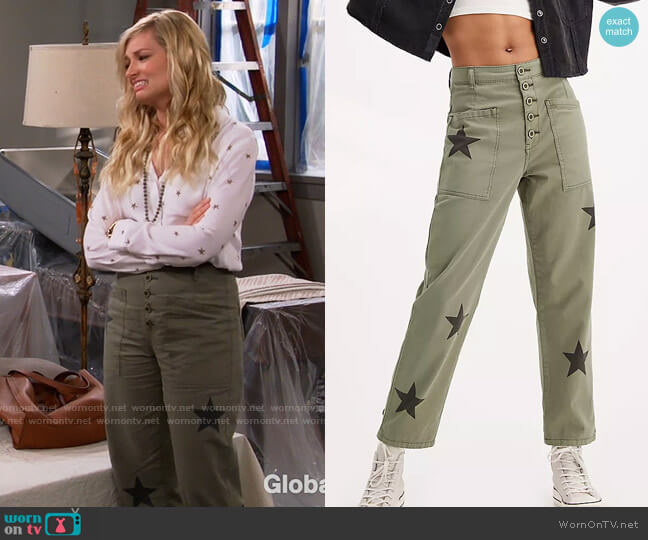 Pistola Tammy Star Trousers worn by Gemma (Beth Behrs) on The Neighborhood