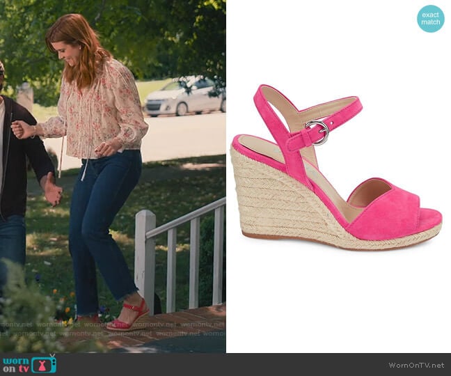 Prada Suede Espadrille Wedge Sandals worn by Maddie Townsend (JoAnna Garcia Swisher) on Sweet Magnolias