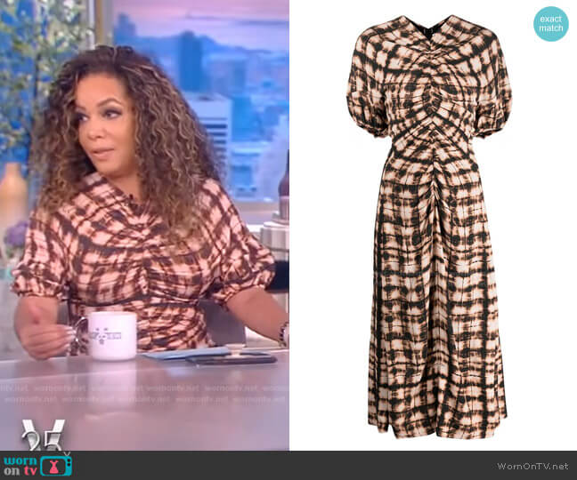 Proenza Schouler Tie-Dye Cinched Dress worn by Sunny Hostin on The View