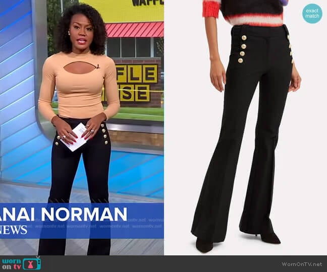 Derek Lam 10 Crosby Robertson Trousers worn by Janai Norman on Good Morning America