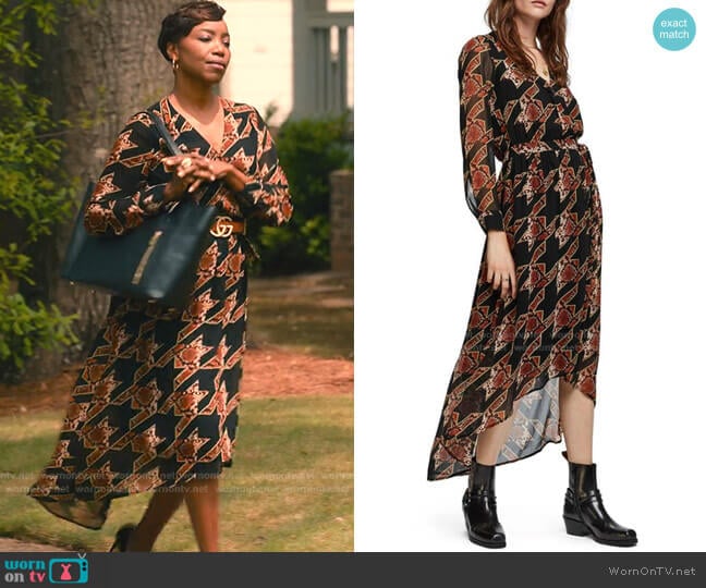 Scotch & Soda Long Sleeve Maxi Dress worn by Helen Decatur (Heather Headley) on Sweet Magnolias